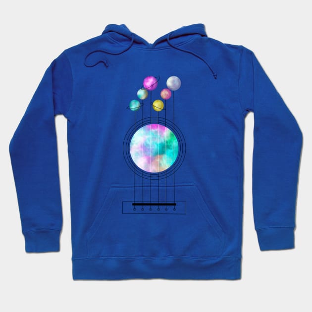 Cosmic guitar Hoodie by Miruna Mares